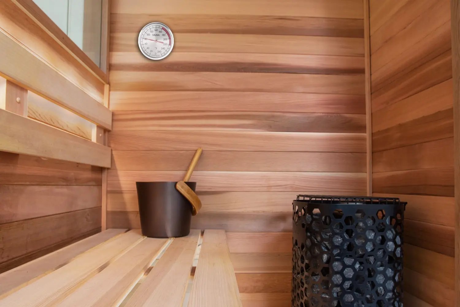 Sauna Accessories: Buckets, Ladles and Towels by Finnleo